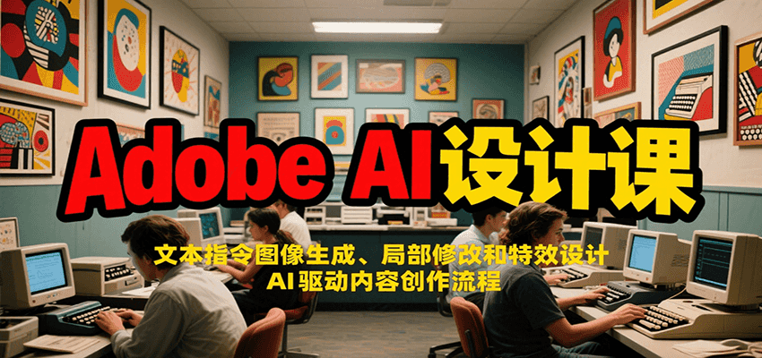 图片[1]-Adobe AI设计课：文本指令图像生成、局部修改和特效设计，AI驱动内容创作流程-仙女副业网