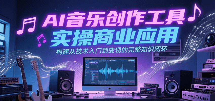 图片[1]-AI音乐创作工具实操商业应用，构建从技术入门到变现的完整知识闭环-仙女副业网