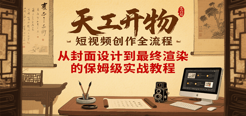 图片[1]-天工开物短视频创作全流程，从封面设计到最终渲染的保姆级实战教程-仙女副业网