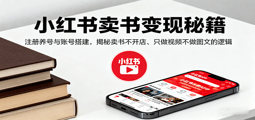 图片[1]-小红书卖书变现秘籍，注册养号与账号搭建，揭秘卖书不开店、只做视频不做图文的逻辑-仙女副业网