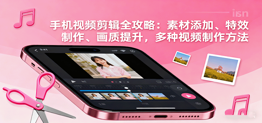 图片[1]-手机视频剪辑全攻略：素材添加、特效制作、画质提升，多种视频制作方法-仙女副业网