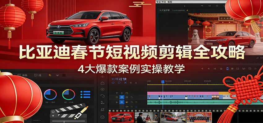 图片[1]-比亚迪春节短视频剪辑全攻略，4大爆款案例实操教学-仙女副业网