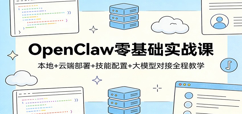 图片[1]-OpenClaw零基础实战课：本地+云端部署+技能配置+大模型对接全程教学-仙女副业网