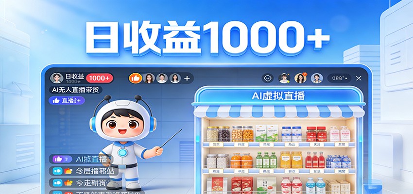 图片[1]-不用露脸不用说话，24小时自动卖货赚钱，全天自动直播，收益看得见-仙女副业网