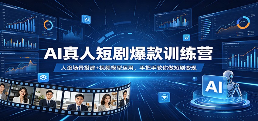 图片[1]-AI真人短剧爆款训练营：人设场景搭建+视频模型运用，手把手教你做短剧变现-仙女副业网