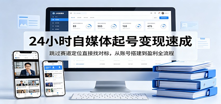 图片[1]-24小时自媒体起号变现速成，跳过赛道定位直接找对标，从账号搭建到盈利全流程-仙女副业网