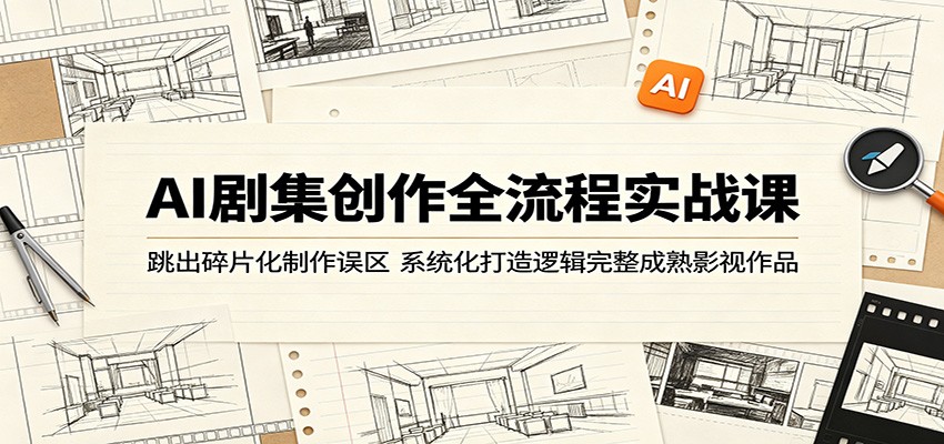 图片[1]-AI剧集创作全流程实战课：跳出碎片化制作误区，系统化打造逻辑完整成熟影视作品-仙女副业网