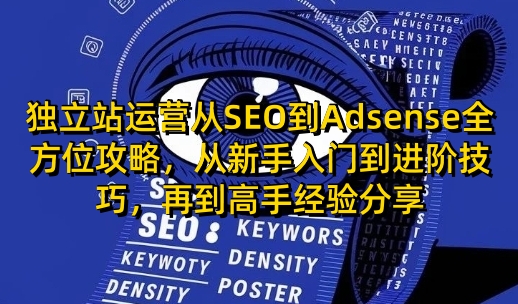 独立站运营从SEO到Adsense全方位攻略，从新手入门到进阶技巧，再到高手经验分享-资源教程须哥