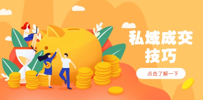 私域成交技巧，帮你从入门到精通，破解四大痛点，快速变现，轻松收钱-资源教程须哥