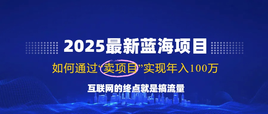 2025最新蓝海项目，零门槛轻松复制，月入10万+，新手也能操作！-资源教程须哥