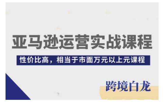 亚马逊运营实战课程，亚马逊从入门到精通，性价比高，相当于市面万元以上元课程-资源教程须哥