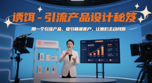 诱饵-引流产品设计秘笈，用一个引流产品，吸引精准客户，让他们主动找你-资源教程须哥