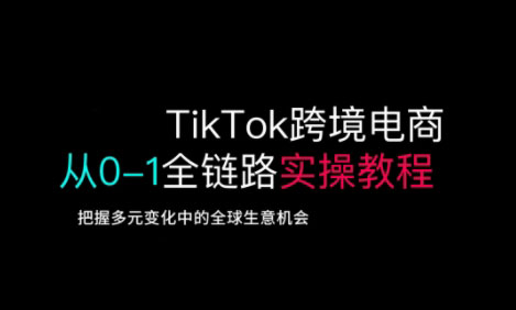 TikTok跨境电商从0-1全链路全方位实操教程，把握多元变化中的全球生意机会-资源教程须哥