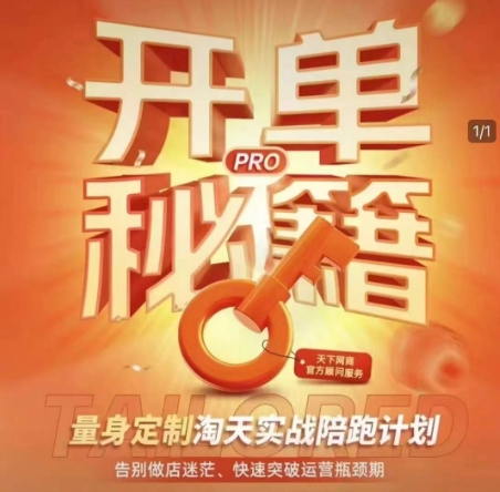 淘宝开单秘籍PRO，量身定制淘天实战陪跑计划，告别做店迷茫、快速突破运营瓶颈期(更新)-资源教程须哥