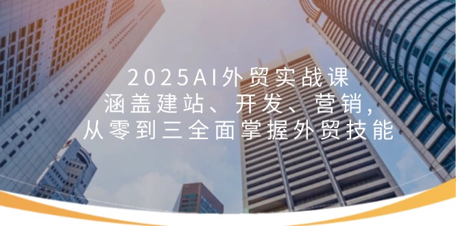 2025AI外贸实战课：涵盖建站、开发、营销, 从零到三全面掌握外贸技能-资源教程须哥
