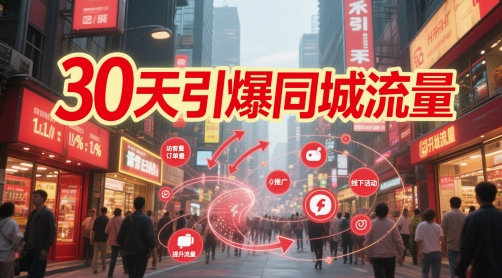 30天引爆同城流量：团购篇 认知篇 流量篇 来客篇 达人篇 老板人设IP篇 投流篇-资源教程须哥