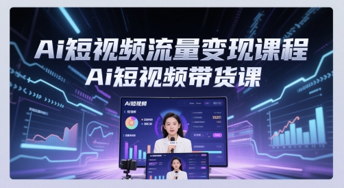 Ai短视频流量变现课程，Ai短视频带货课-资源教程须哥
