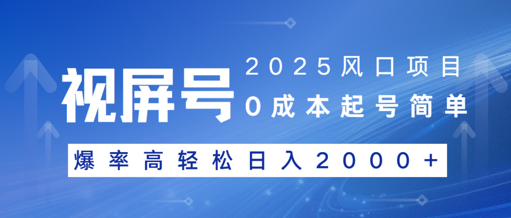 2025风口项目，视频号带货，起号简单，爆率高轻松日入2000+-资源教程须哥