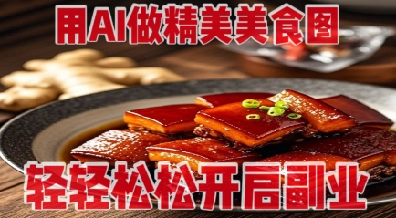 用AI做精美美食图，无需专业设备拍摄，轻轻松松开启副业-资源教程须哥