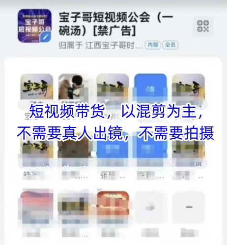 宝子哥头部团队短视频带货，以混剪为主，不需要真人出镜，不需要拍摄-资源教程须哥