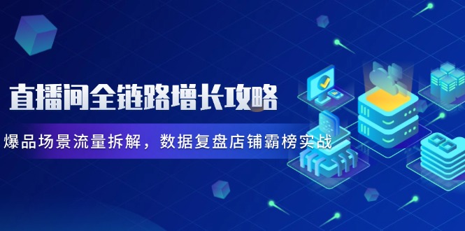 直播间全链路增长攻略，爆品场景流量拆解，数据复盘店铺霸榜实战-资源教程须哥