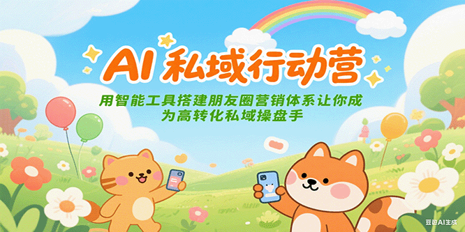 AI私域行动营：用智能工具搭建朋友圈营销体系让你成为高转化私域操盘手-资源教程须哥