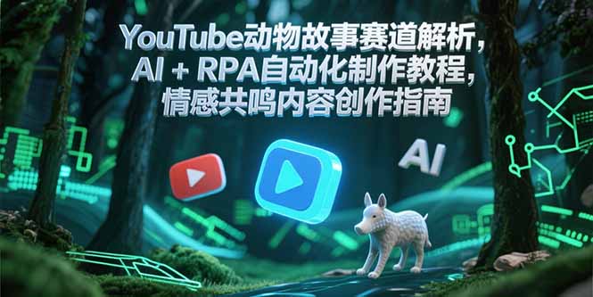 YouTube动物故事赛道解析，AI+RPA自动化制作教程，情感共鸣内容创作指南-资源教程须哥