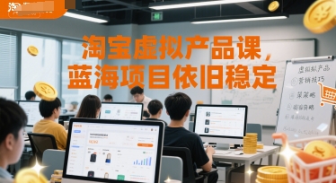 淘宝虚拟产品课，蓝海项目依旧稳定-资源教程须哥