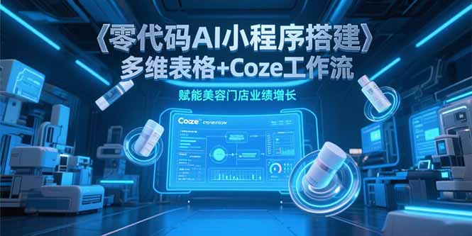 零代码AI小程序搭建，多维表格+Coze工作流，赋能美容门店业绩增长-资源教程须哥