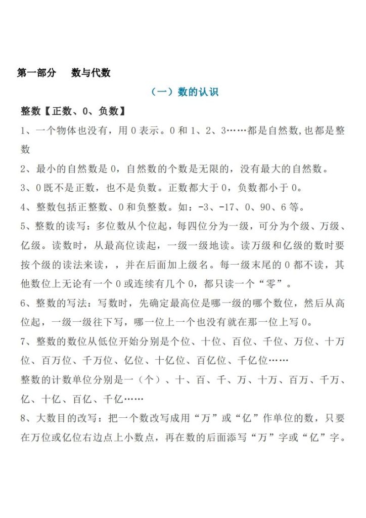 六下苏教版数学知识点汇总-资源教程须哥