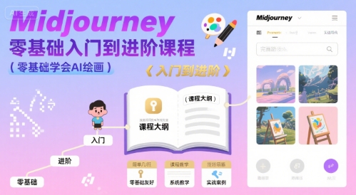 midjourney零基础入门到进阶课程，零基础学会AI绘画-资源教程须哥