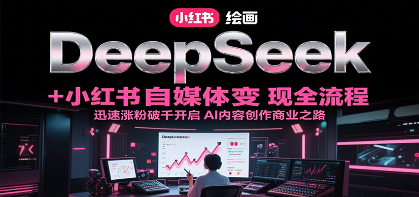 DeepSeek绘画+小红书自媒体变现全流程，迅速涨粉破千开启AI内容创作商业之路-资源教程须哥