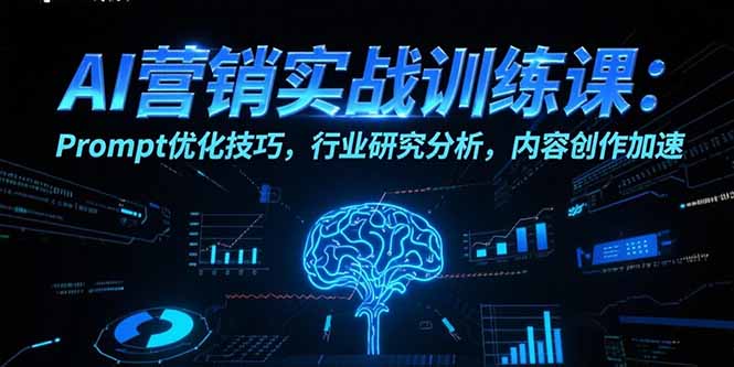 AI营销实战训练课：Prompt优化技巧，行业研究分析，内容创作加速-资源教程须哥