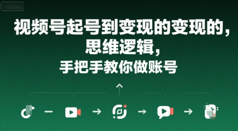 视频号起号到变现的思维逻辑，手把手教你做账号-资源教程须哥