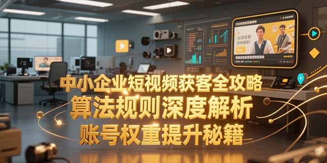 中小企业短视频获客全攻略，算法规则深度解析，账号权重提升秘籍-资源教程须哥
