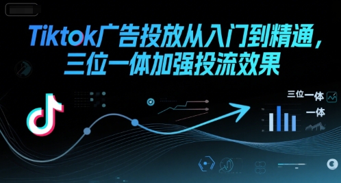 Tiktok广告投放从入门到精通，三位一体加强投流效果-资源教程须哥