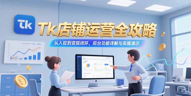 Tk店铺运营全攻略，从入驻到变现闭环，后台功能详解与实操演示-资源教程须哥