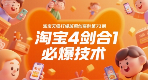 淘宝天猫打爆班原创高阶第73期，淘宝4剑合1必爆技术-资源教程须哥