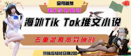 海外tiktok小说推文暴力项目，高停留率，高转化率，上手后一天搞顿饭钱不是问题-资源教程须哥