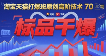 淘宝天猫打爆班原创高阶技术第70期：标品干爆-资源教程须哥