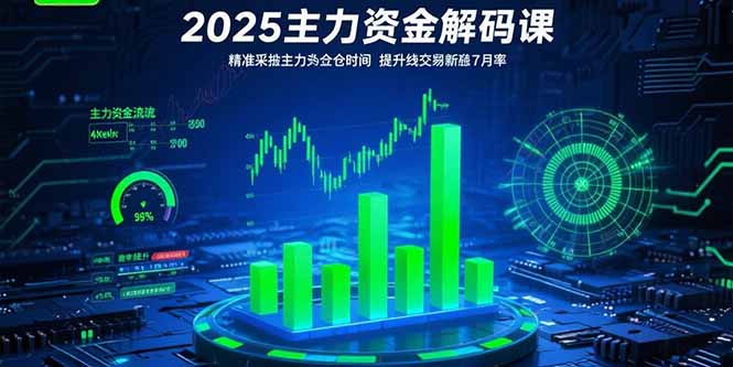 2025主力资金解码课：精准捕捉主力建仓时机，提升短线交易胜率(更新7月-资源教程须哥