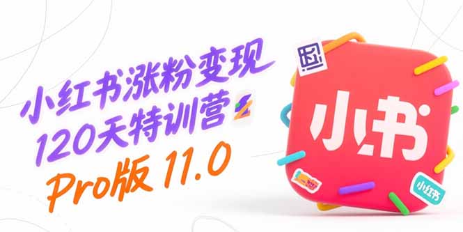 小红书涨粉变现120天特训营Pro版11.0：从0到1掌握平台运营,内容制作和变现-资源教程须哥