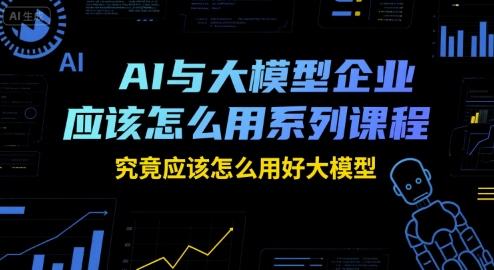 AI与大模型企业应该怎么用系列课程，究竟应该怎么用好大模型-资源教程须哥