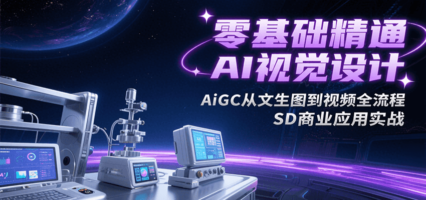 零基础精通AI视觉设计，AiGC从文生图到视频全流程，SD商业应用实战-资源教程须哥