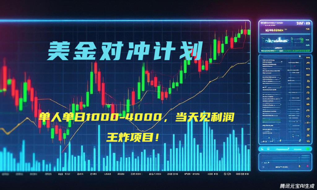 2025年最暴力项目“美金先登计划”最新最强对冲战法，每日实际收益1K-4K-资源教程须哥