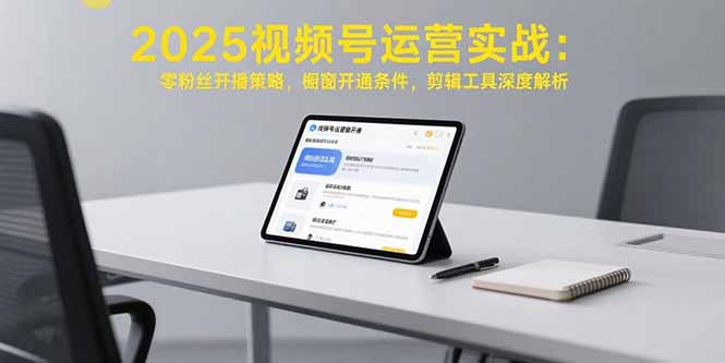 2025视频号运营实战：零粉丝开播策略，橱窗开通条件，剪辑工具深度解析-资源教程须哥