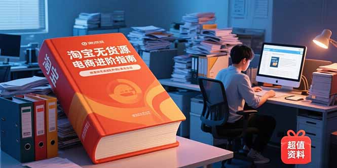 淘宝无货源电商进阶指南，包含新人课、进阶课，配套资料，蓝海选品等-资源教程须哥