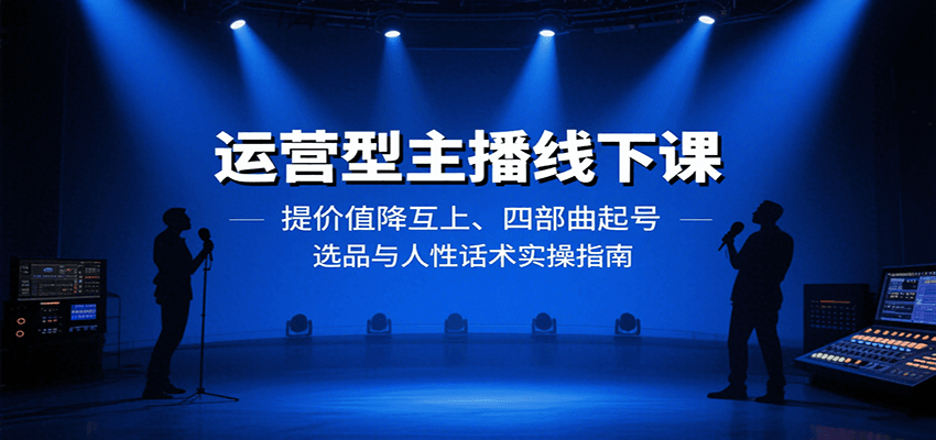 运营型主播线下课:提价值降互上、四部曲起号、选品与人性话术实操指南-资源教程须哥