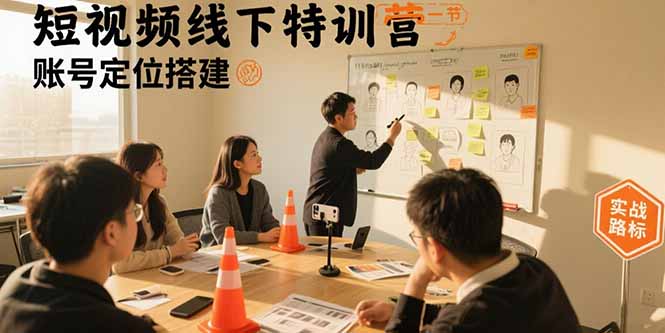 短视频线下特训营：账号定位搭建/口播号拍摄剪辑/直播间流量入口/变现实战-资源教程须哥