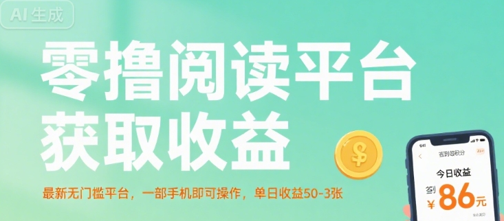 零撸阅读平台获取收益，最新无门槛平台，一部手机即可操作，单日收益50-3张【揭秘】-资源教程须哥